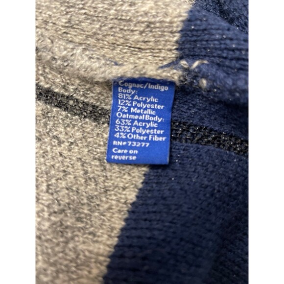 Apt. 9 Sweater Coatigan Size XL Blue/Brown/Oatmeal - Picture 4 of 6